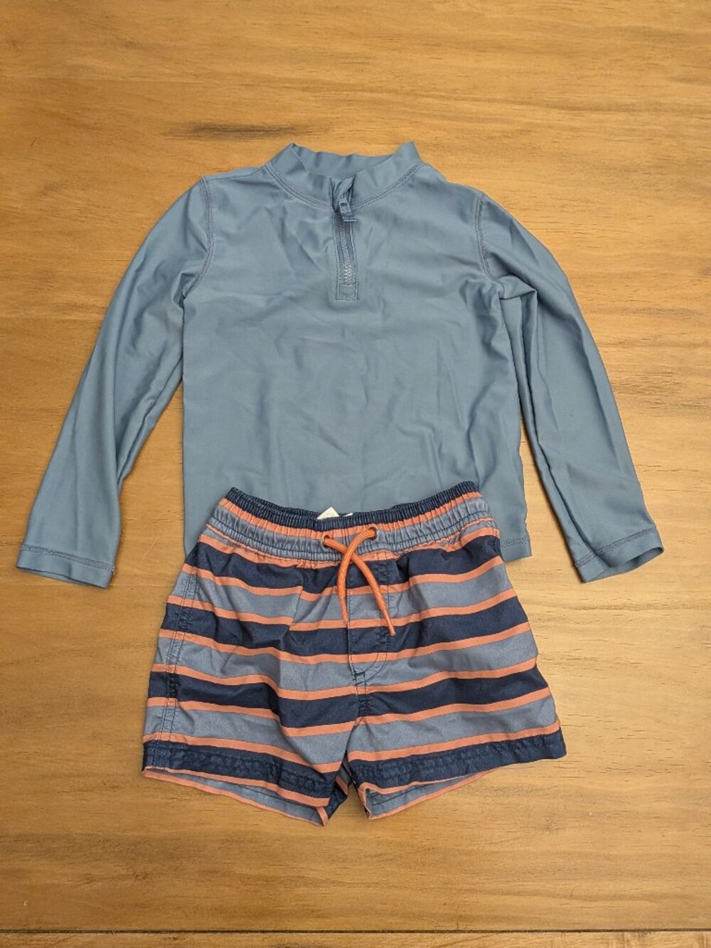 Carter's Just One You 3T Toddler Boys' Long Sleeve 2PC Rash Guard & Swimsuit Set